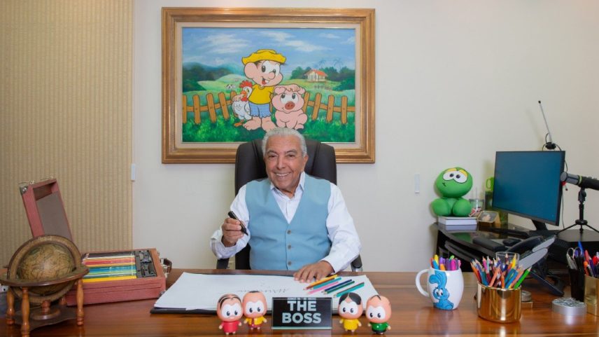 Mauricio de Sousa, aos 89 anos, acompanha de perto a nova fase da MSP Estúdios, que completa 66 anos e amplia atuação em múltiplas plataformas (Foto: Cauê Moreno)