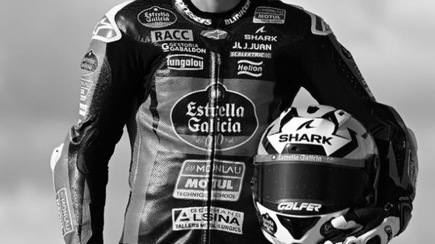 Pau Alsina sofreu uma colisão de moto durante treino no circuito MotorLand Aragón (Foto: Reprodução Instagram)