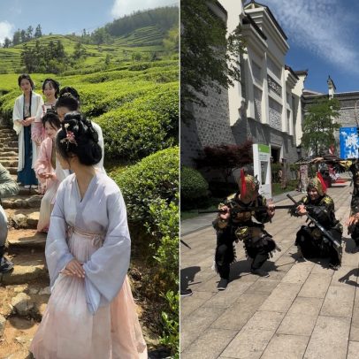 Chico Salgado ensina agachamento a samurais e chinesas em Xangai