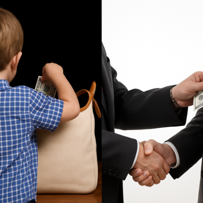 Pequenos atos de corrupção se transformam em grandes escândalos no futuro