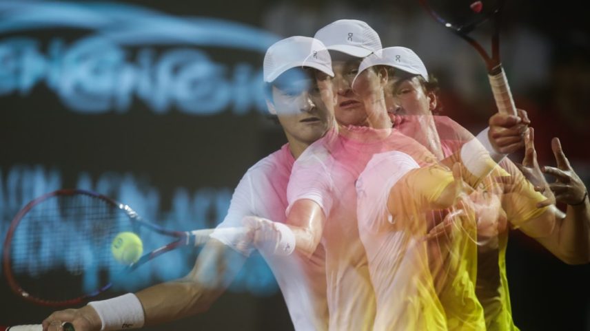 João Fonseca durante a disputa do Rio Open. (Foto: Pedro Kirilos/Estadão)
