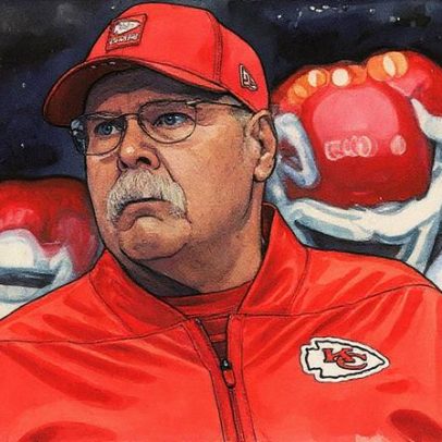 Bala é disparada no escritório do técnico dos Chiefs, Andy Reid, na primavera passada