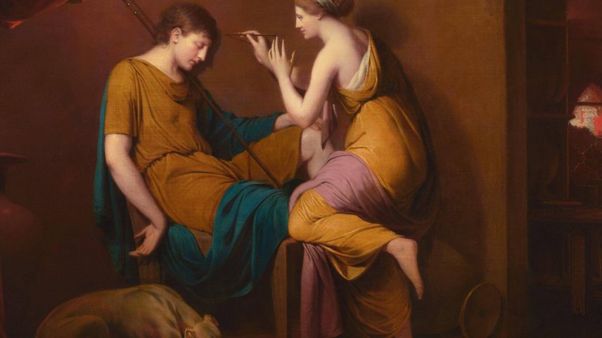 Pintura de Joseph Wright de Derby do século 18 em que retrata a 'jovem coríntia' (Foto: Galeria Nacional de Arte)
