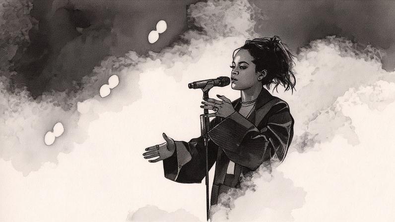 Rihanna é destaque com suas principais músicas na parada Billboard Hot 100, incluindo "Umbrella", "We Found Love" e "Love On The Brain" (Foto: Reprodução)