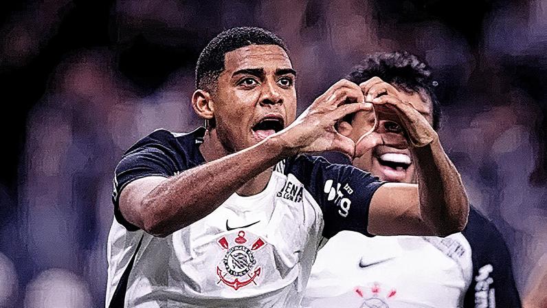 Jovem atacante do Corinthians em campo (Foto: Reprodução)
