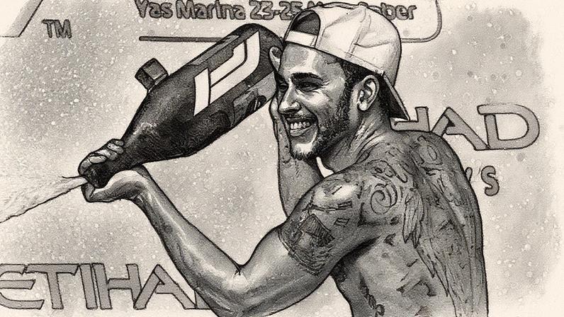 Hamilton quebra o protocolo e comemora vitória nos Emirados Árabes sem macação (Foto: Getty) Depois de "zerinho" na pista, Alonso se despede da Fórmula 1 em Abu Dhabi (Foto: Getty)