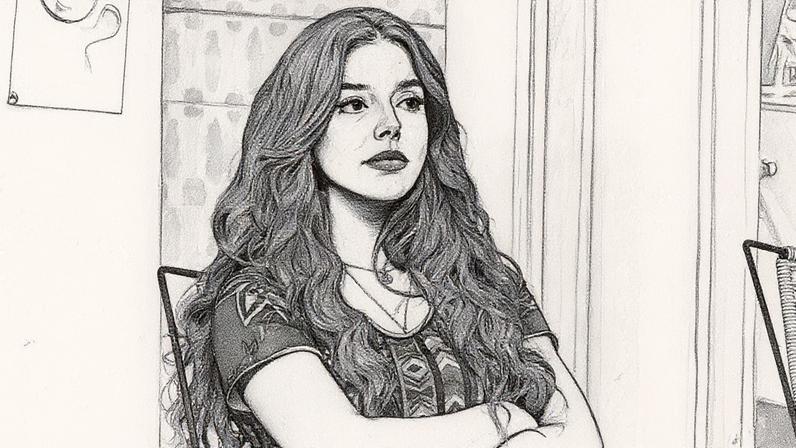 Kami (Giovanna Lancellotti) em 'Dona de Mim', novela das 7 da Globo (Foto: Reprodução/TV Globo)