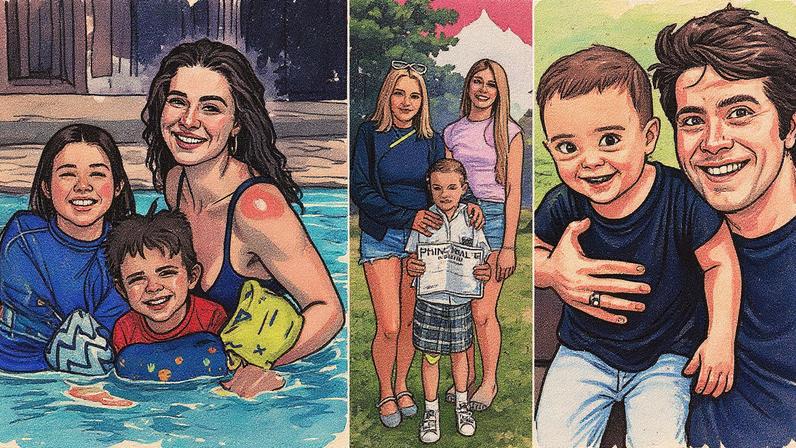 Debby Lagranha, Jamie Lynn Spears e Pedro Malta com seus filhos (Foto: reprodução)