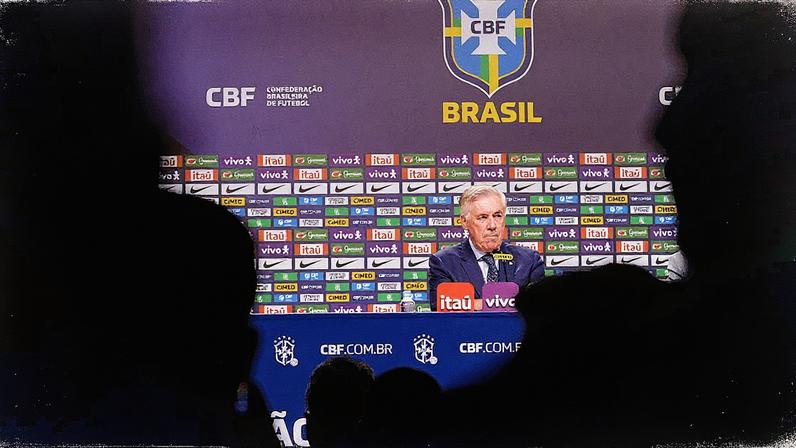 Carlo Ancelotti convocou os 25 nomes que representarão a seleção diante de Chile e Bolívia pelas Eliminatórias. (Foto: Pedro Kirilos/Estadão)