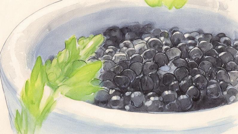 Caviar beluga em um recipiente (Foto: Reprodução)