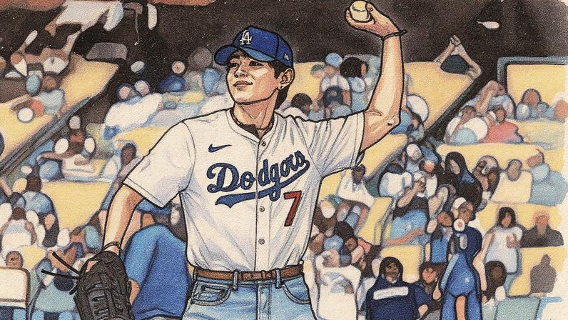 V do BTS lançou o primeiro arremesso cerimonial no jogo dos L.A. Dodgers na segunda-feira (25 de agosto), acertando a entrega e tirando uma foto com Shohei Ohtani. (Foto: Reprodução)