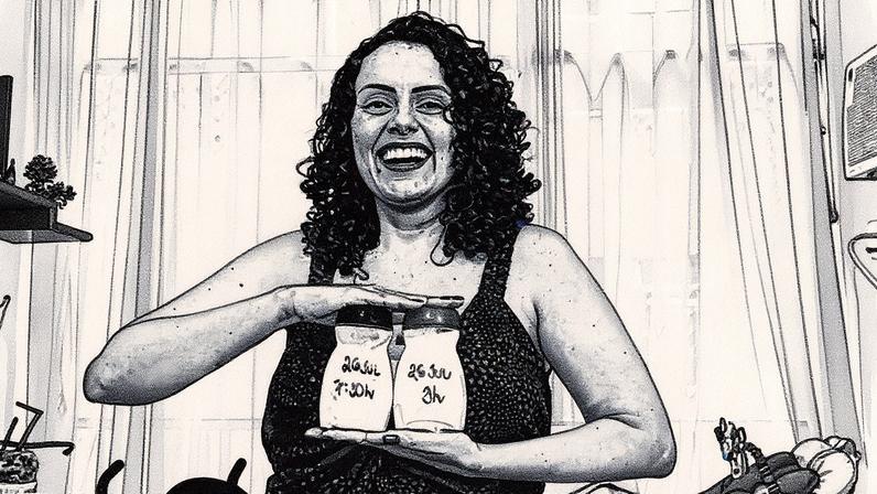 Administradora Andréia Fernandes, que tem hiperlactação, já doou mais de 300 litros de leite materno (Foto: Reprodução)