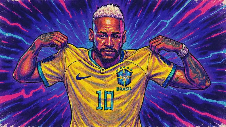 Neymar com a camisa da seleção brasileira (Foto: Anne-Christine POUJOULAT / AFP)