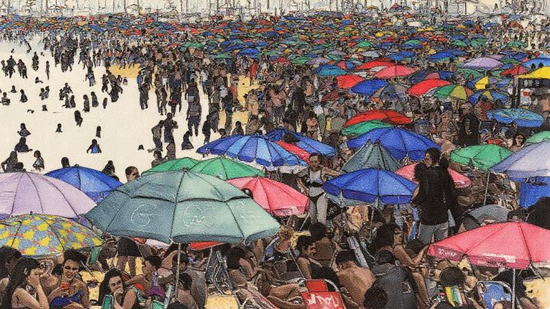 Da beleza e do caos. Orla de Ipanema lotada em sábado de veranico no Rio: atração para turistas e cariocas mais democrática da cidade, as praias não estão imunes a aproveitadores e bandidos — Foto: Gabriel de Paiva/Agência O Globo