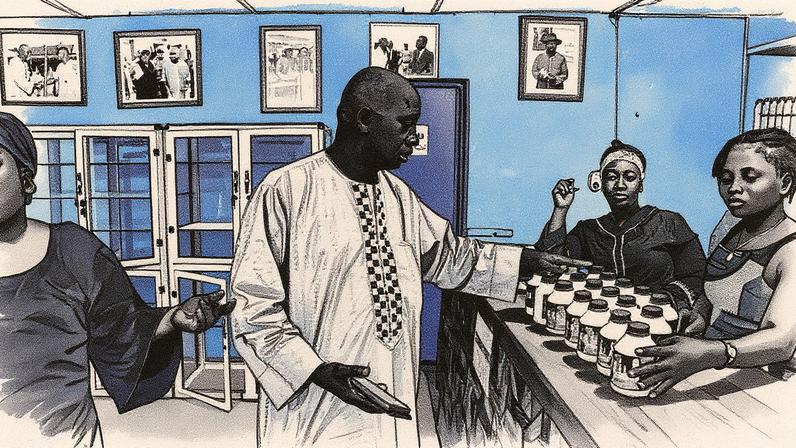 Djakalia Ouattara, 57 anos, fundador da Attoté, uma bebida que supostamente melhora o desempenho masculino (Foto: Arlette Bashizi/The New York Times)