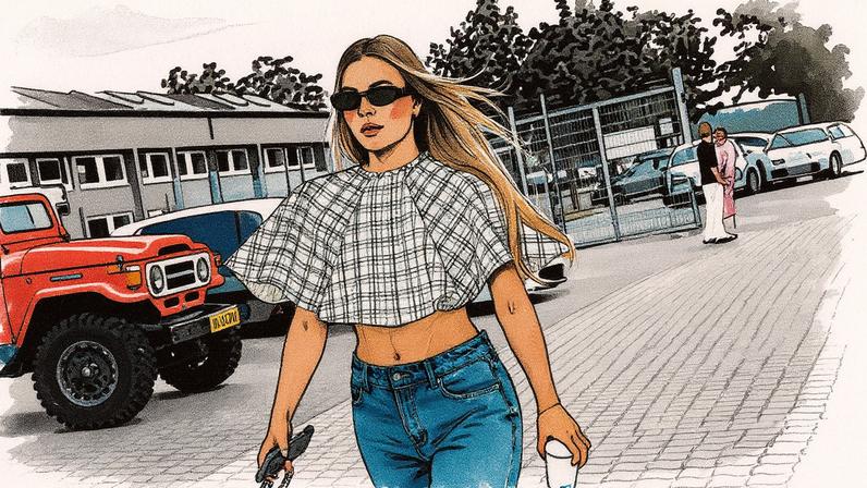 Estilo de rua em Copenhague, com pessoas vestindo roupas modernas e coloridas (Foto: Reprodução)