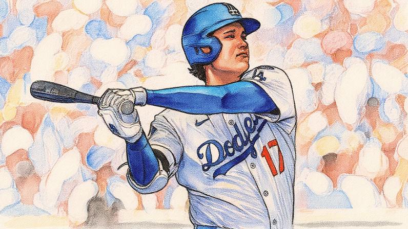 Shohei Ohtani, estrela do Los Angeles Dodgers, acertou seu 45º home run da temporada durante um jogo contra o San Diego Padres. (Foto: Getty Images)