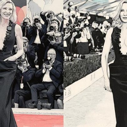 Cate Blanchett repete vestido do SAG Awards no Festival de Veneza 2023