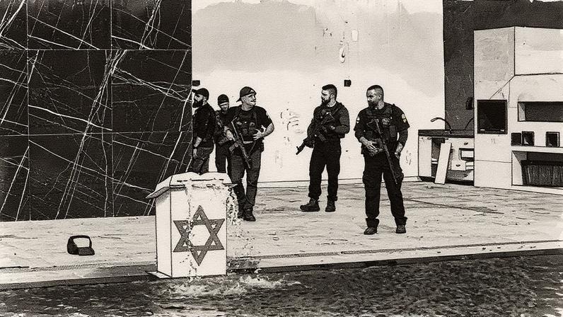 Policiais realizam busca em mansão no Complexo de Israel (Foto: Reprodução)