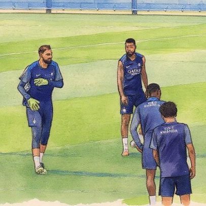 Donnarumma participa de treino com o PSG antes da partida no Campeonato Francês