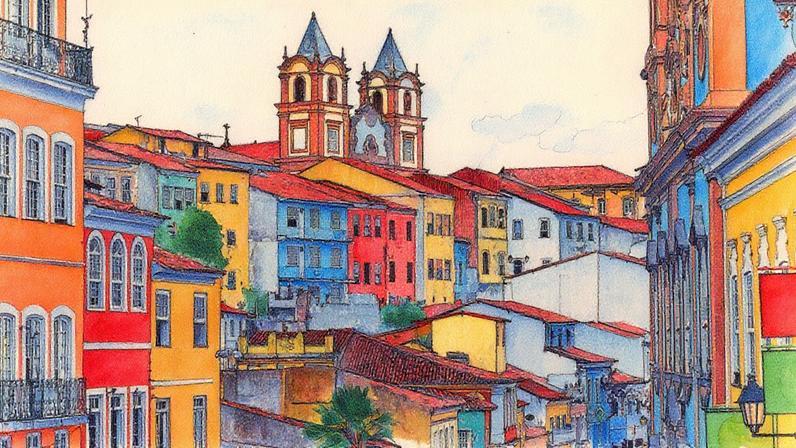 Centro histórico de Salvador: a capital baiana tem o maior decrécimo populacional, segundo o IBGE (Foto: Adobe Stock)