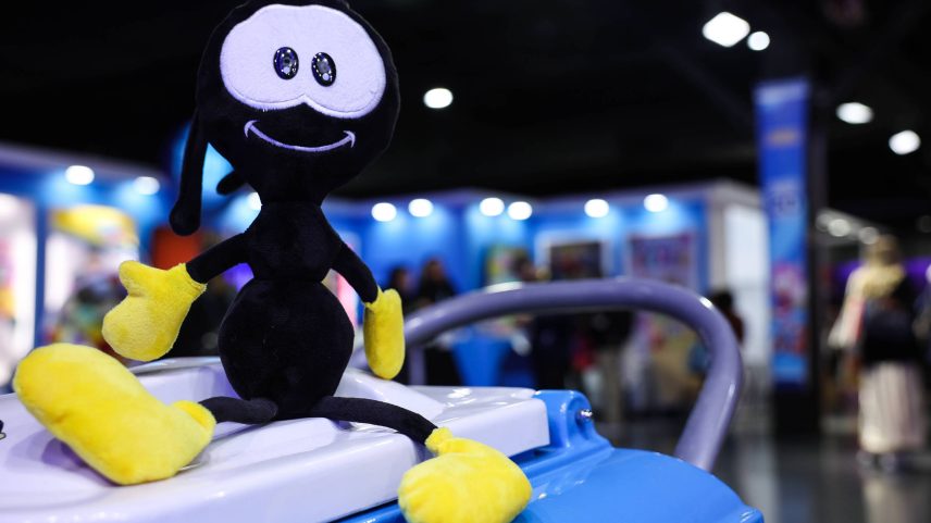 Boneco do Smilinguido durante a LicensingCon, feira de licenciamento que aconteceu no fim de agosto do ano passado, em São Paulo (Foto: Zanone Fraissat/Folhapress)