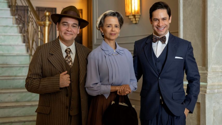 Claudio Gabriel, Dani Barros e Rainer Cadete em 'Êta mundo melhor!' — Foto: Manoella Mello/TV Globo