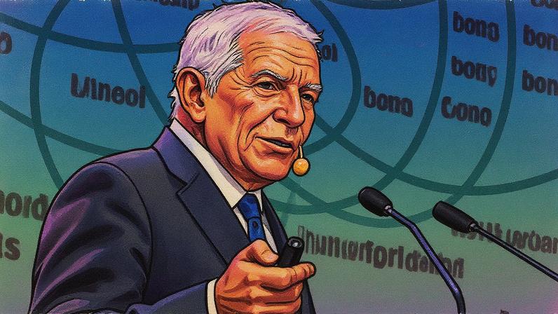 Josep Borrell, ex alto representante da União Europeia para Assuntos Exteriores, participa de um evento em Tenerife, em 28 de julho de 2025 (Foto: Reprodução)