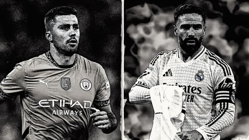 Rodri e Carvajal foram convocados para a seleção espanhola (Foto: Paul ELLIS / AFP e Reprodução)