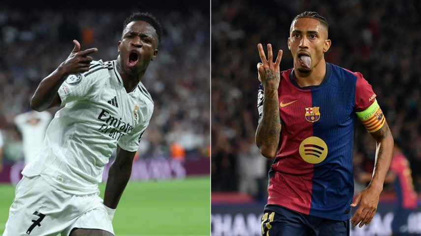 Real Madrid e Barcelona são os times estrangeiros preferidos pelos brasileiros — Foto: Montagem com fotos de Thomas Coex/AFP e Josep Lago/AFP