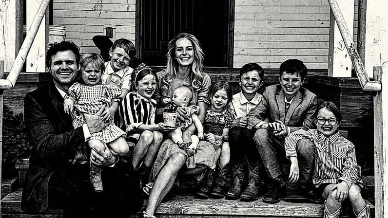 Hannah Neeleman, 34, com dez milhões de seguidores no Instagram, é uma das mais seguidas influenciadoras do estilo de vida "trad wife"; ela tem oito filhos (Foto: Reprodução/Instagram/Hannah Neeleman)