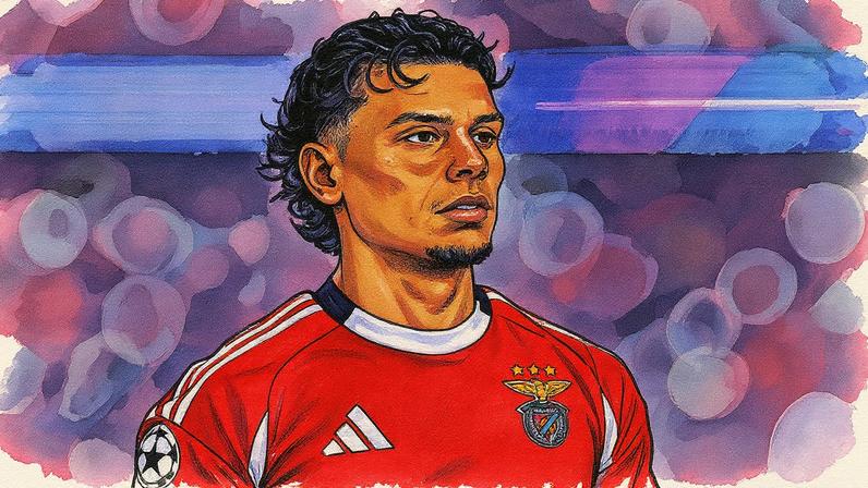 Jogador do Benfica em ação durante uma partida (Foto: Reprodução)