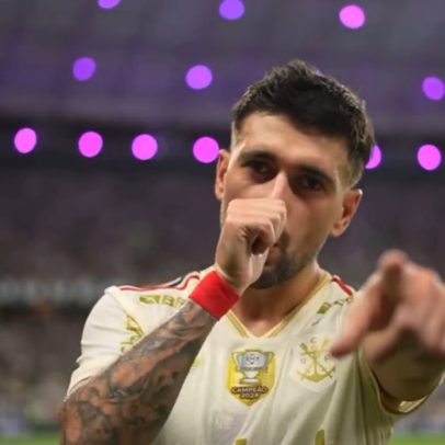 Arrascaeta celebra gol pelo Flamengo com homenagem ao filho recém-nascido