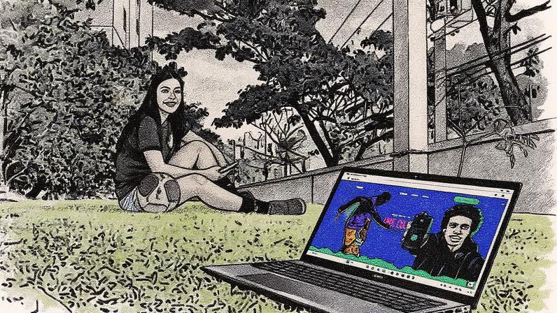 Marcela Geremias, de 14 anos, foi contratada pelo Corinthians com ajuda de plataforma que usa inteligência artificial (Foto: Reprodução)