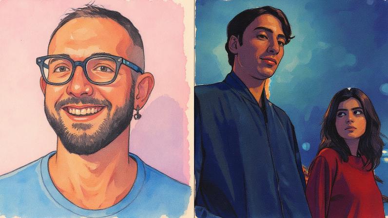 Raphael Montes e os atores Jaffar Bambirra e Julia Dalavia (Foto: Divulgação)