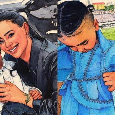 Mavie assiste ao jogo do pai Ney na Vila com olhar de princesa