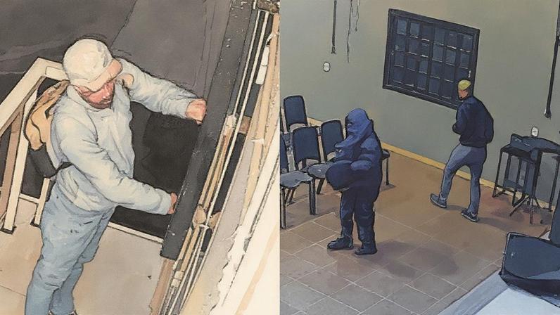 As câmeras de segurança da igreja registraram a ação dos criminosos. (Foto: Reprodução/Instagram/Independente)