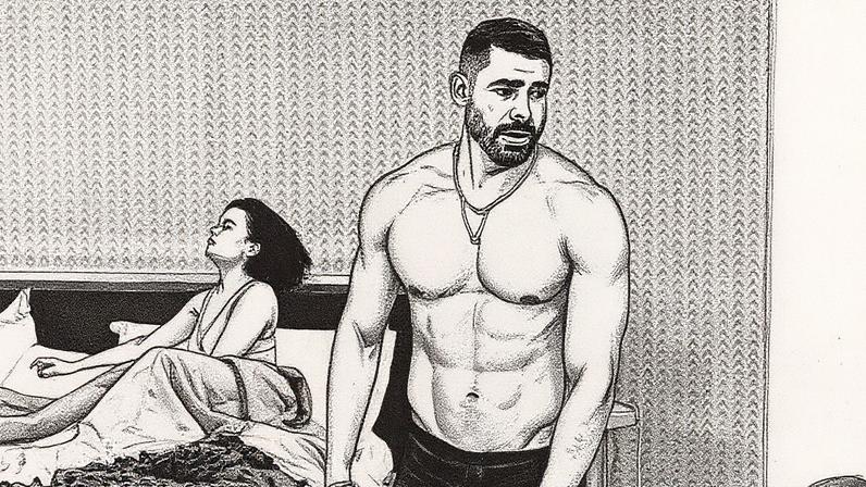 Maria de Fátima (Bella Campos) e César (Cauã Reymond) em 'Vale Tudo' (Foto: Reprodução)