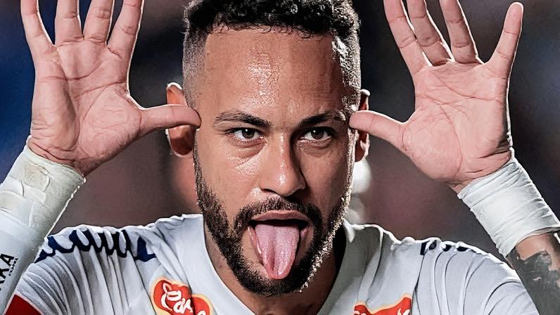 Neymar recebe críticas de Luxemburgo (Foto: Ag. Paulistao)