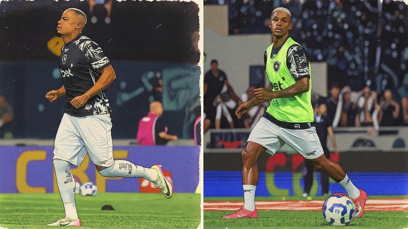 Marlon Freitas e Danilo posam juntos como a dupla de volantes do Botafogo (Foto: Reprodução)