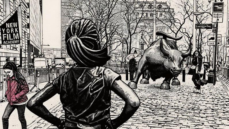 Estátuas que são símbolo do mercado de ações nos EUA: resiliência é colocada à prova em Wall Street - e continua a se provar - (Foto: Bloomberg/Bloomber/Bloomberg)