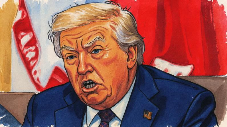 O presidente dos EUA, Donald Trump, durante reunião de Gabinete nos EUA (Foto: AFP)