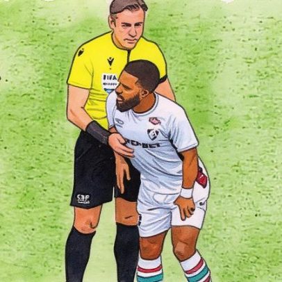 Samuel Xavier deixa o campo com dores na perna durante jogo contra o Bahia