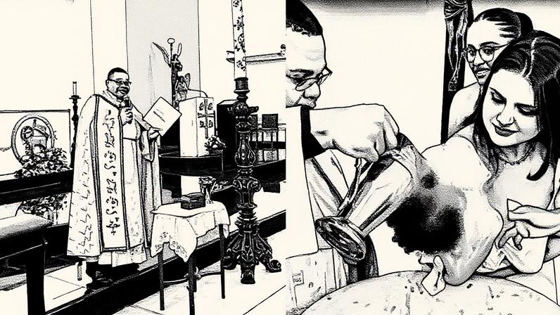 Padre é acusado de se recusar a falar nome de bebê durante batismo no Rio de Janeiro (Foto: Reprodução)