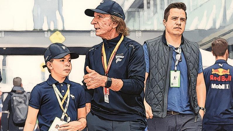Emerson e Emmo Fittipaldi no paddock de Interlagos (Foto: Getty Images)