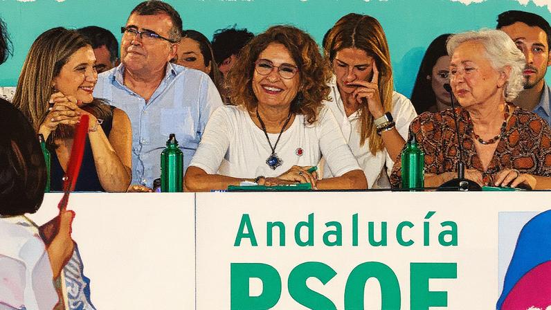 María Jesús Montero participa do comitê diretor do PSOE andaluz em San Juan del Puerto, Huelva (Foto: Reprodução)