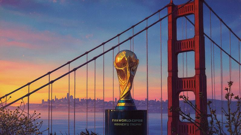 Taça da Copa do Mundo da FIFA em destaque (Foto: Reprodução)