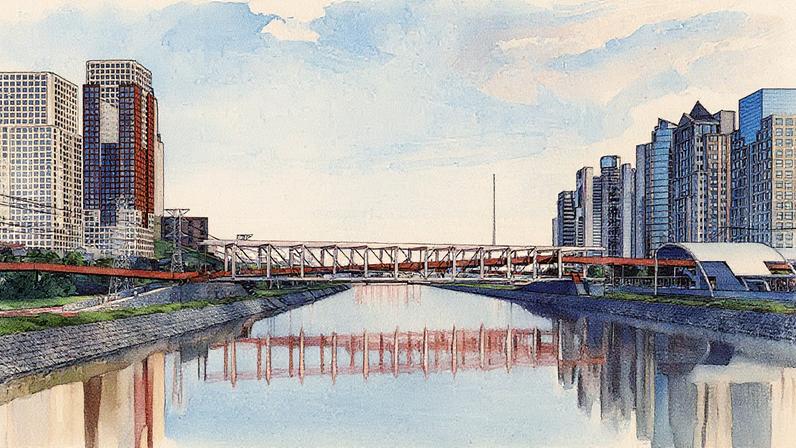 Ciclopassarela Panorama em projeto de divulgação (Foto: Reprodução)