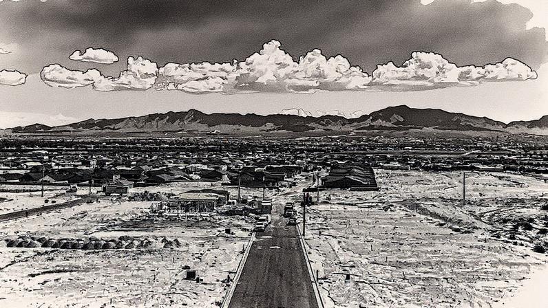 Construção próxima a uma urbanização do Projeto Júpiter em Novo México (Foto: Reprodução)