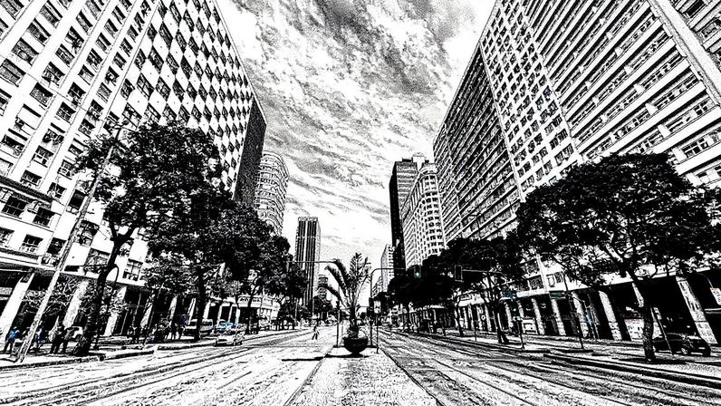 Avenida Presidente Vargas, no centro do Rio (Foto: Reprodução)